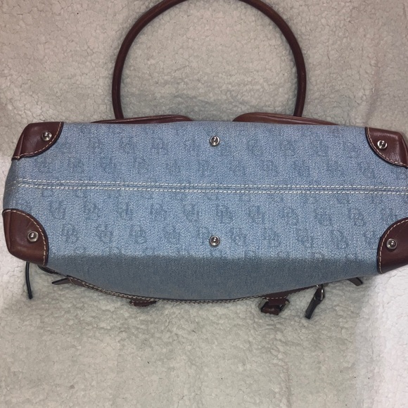 Dooney & Bourke Y2K Denim/Chestnut leather satchel in like new condition - Picture 7 of 16